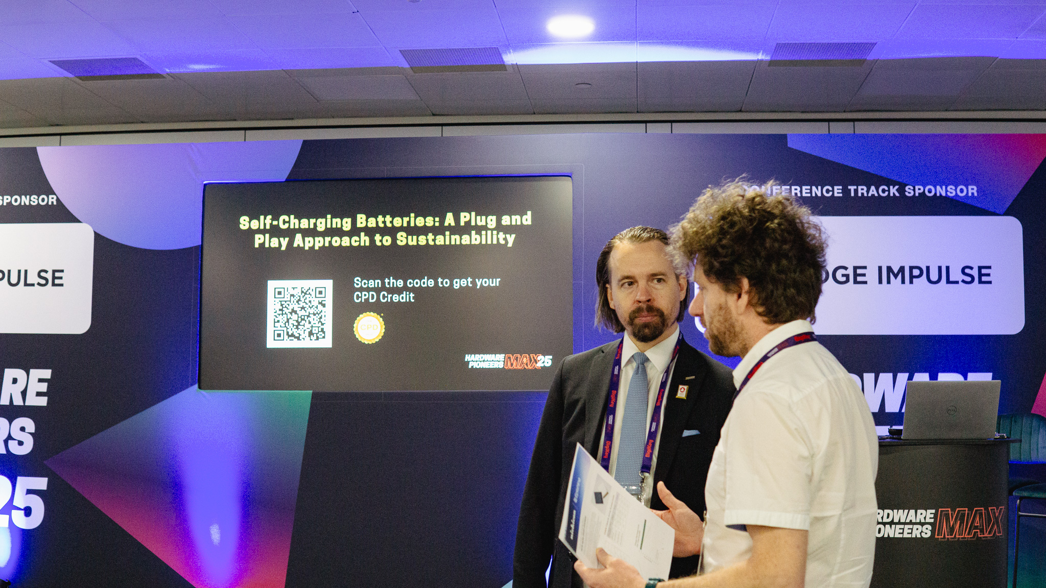 Istvan of i4 Electronics Design Consultancy at a Nichicon Energy Harvesting Talk